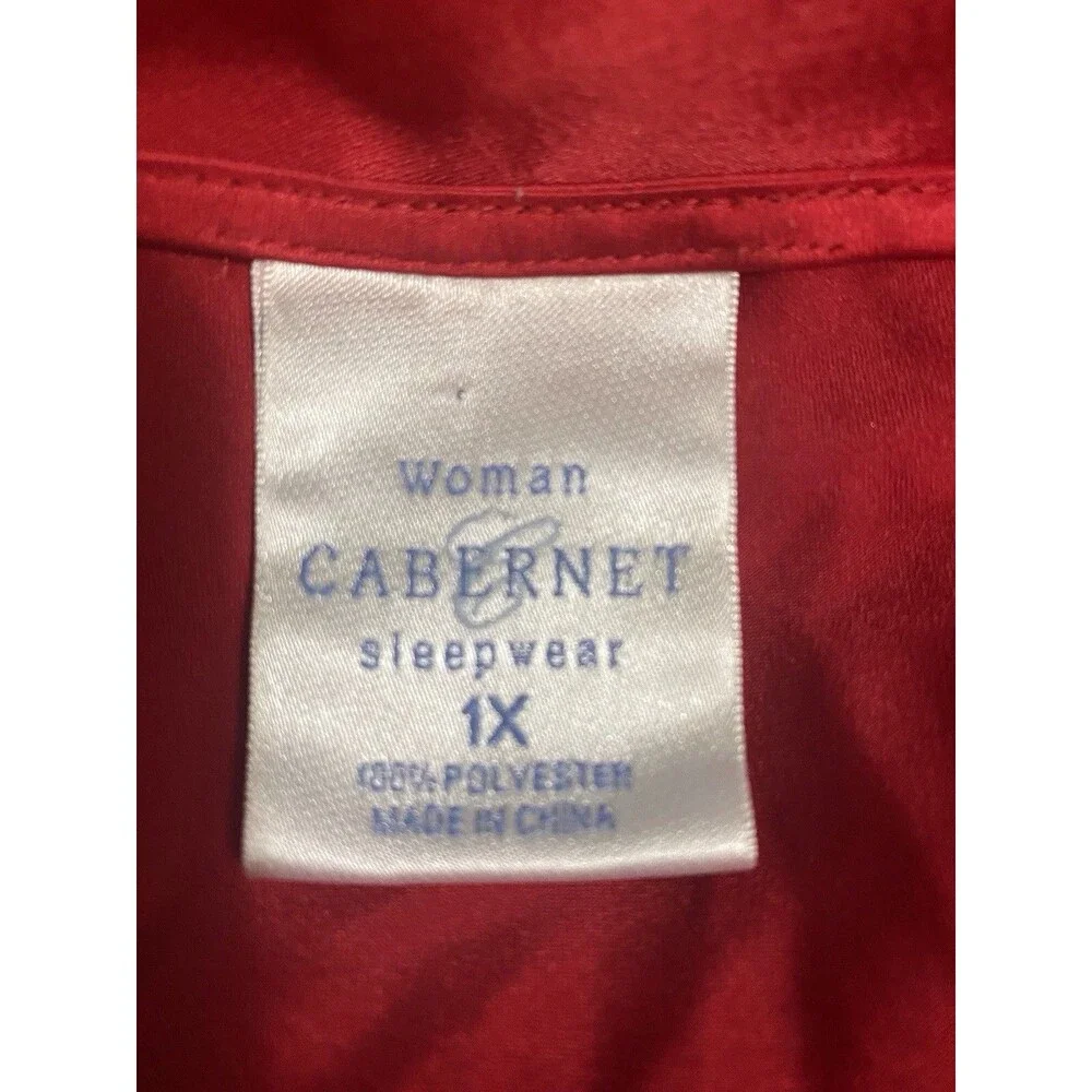 Cabernet Red Satin Full Maxi Slip Dress Night Gown SZ 1X Vamp Whimsigoth Sexy